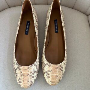 MARGAUX Classic Ballet Flat Natural Python Beige/Blush - EU 40A brand new unworn